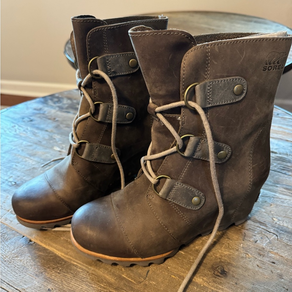 Joan of Arc Sorel wedge boots